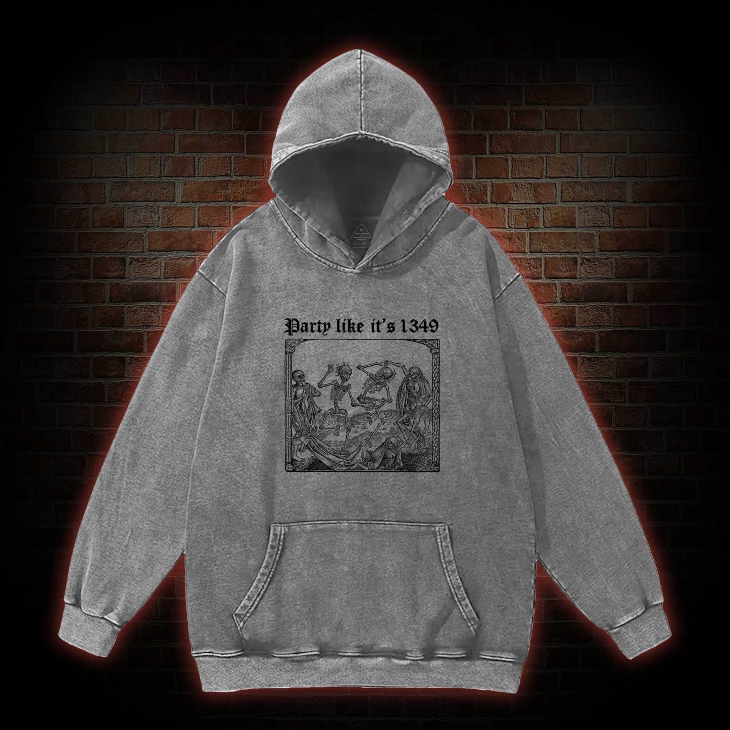 Party Like It's 1349 Washed Hoodie