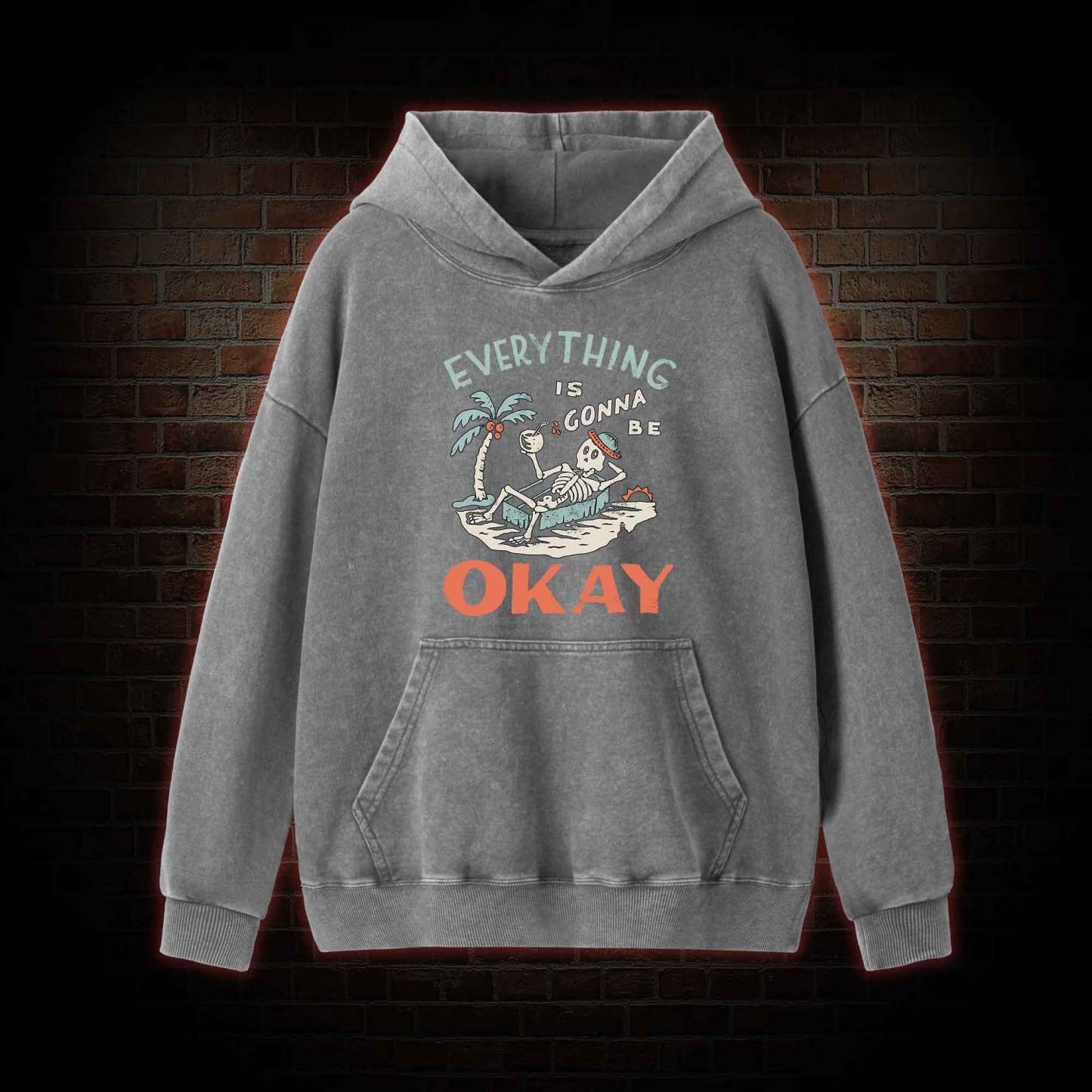 Everything Is Gonna Be Okay Washed Hoodie