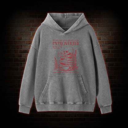 Introverted Book Club Washed Hoodie