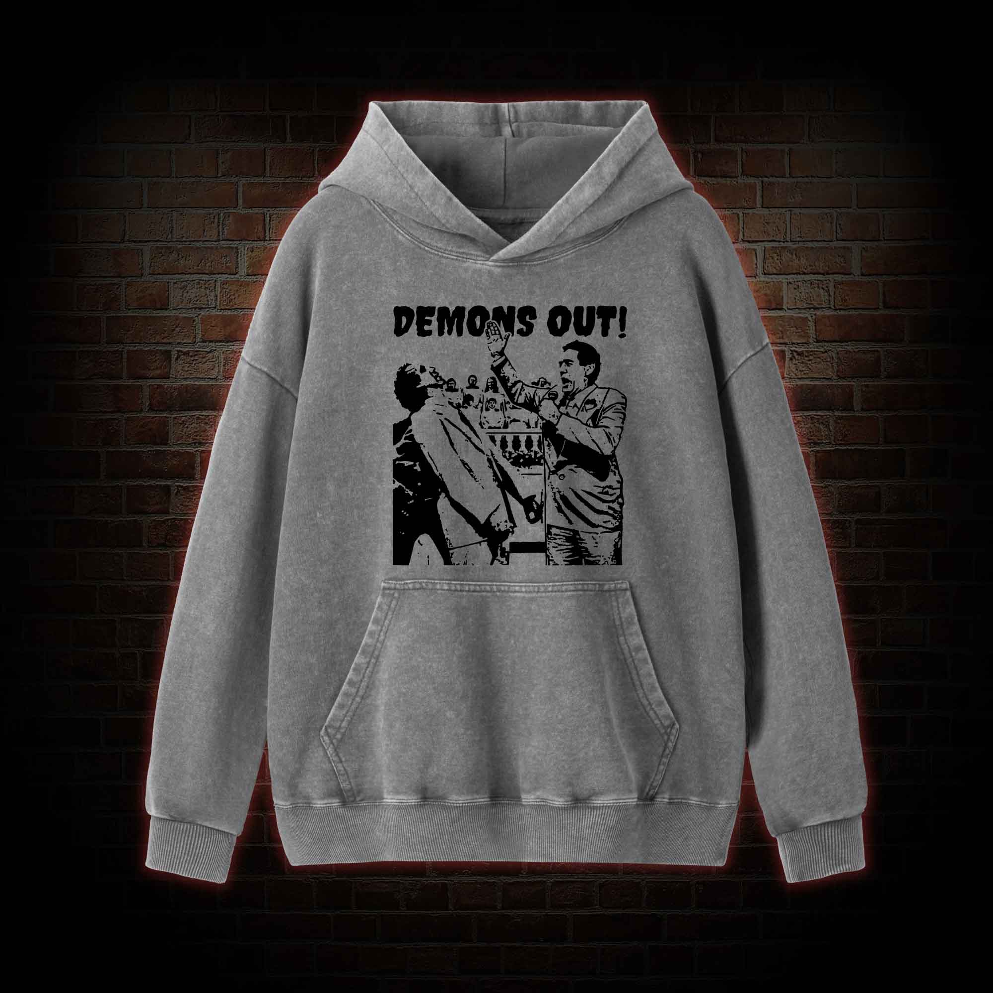 Demons Out! Washed Hoodie