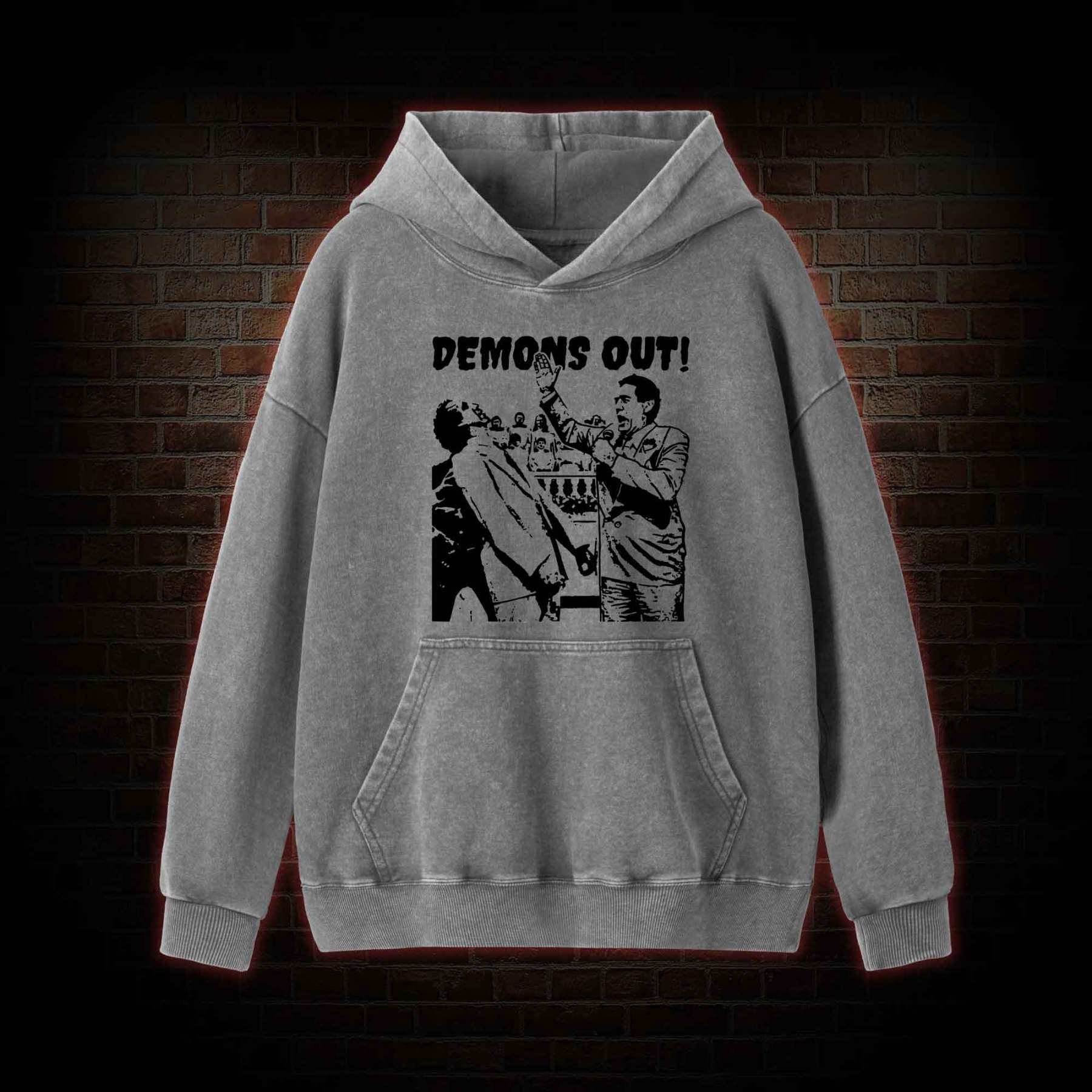 Demons Out! Washed Hoodie