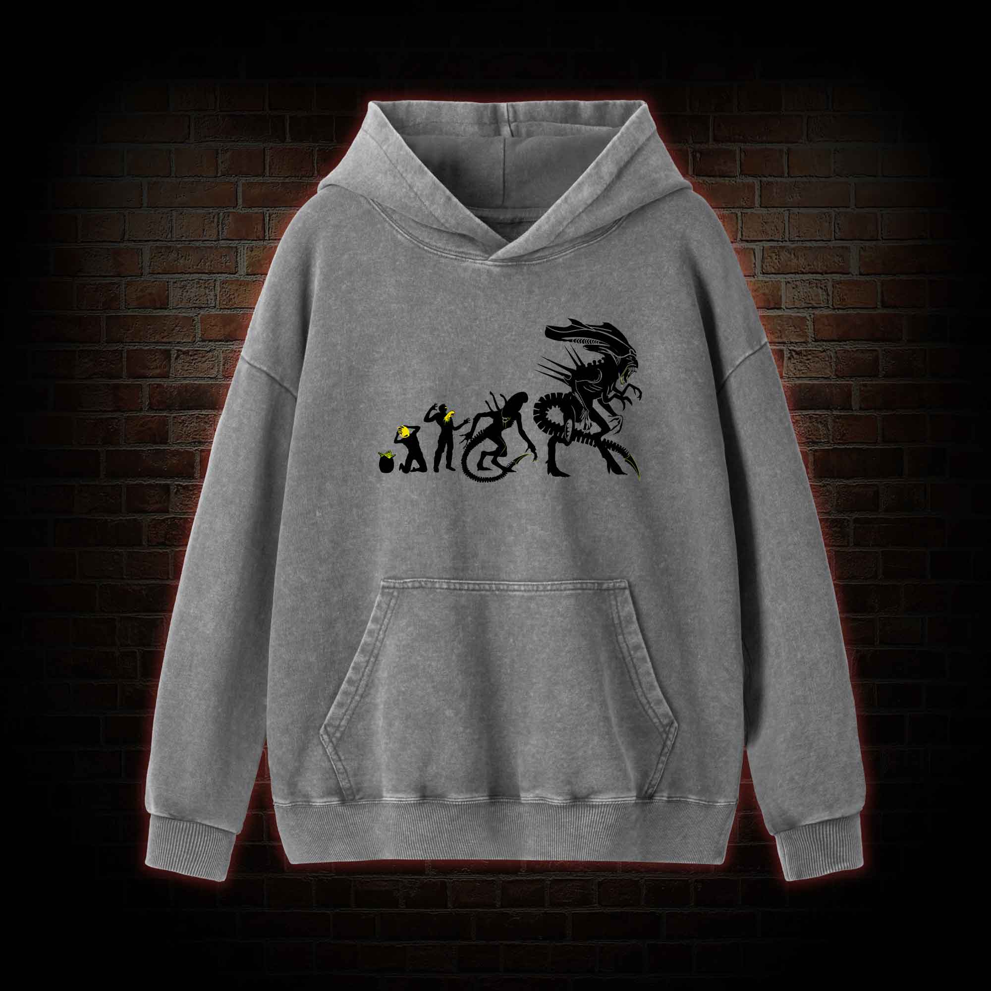 Alien Evolution Washed Hoodie