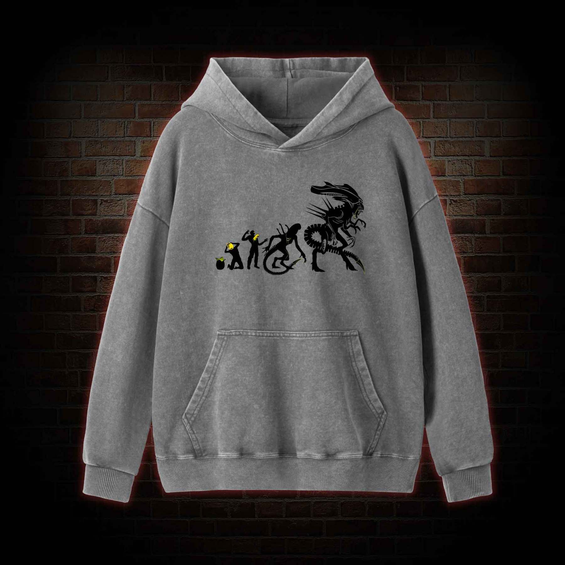 Alien Evolution Washed Hoodie