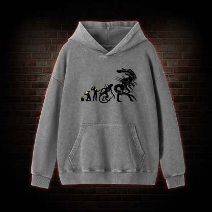 Alien Evolution Washed Hoodie