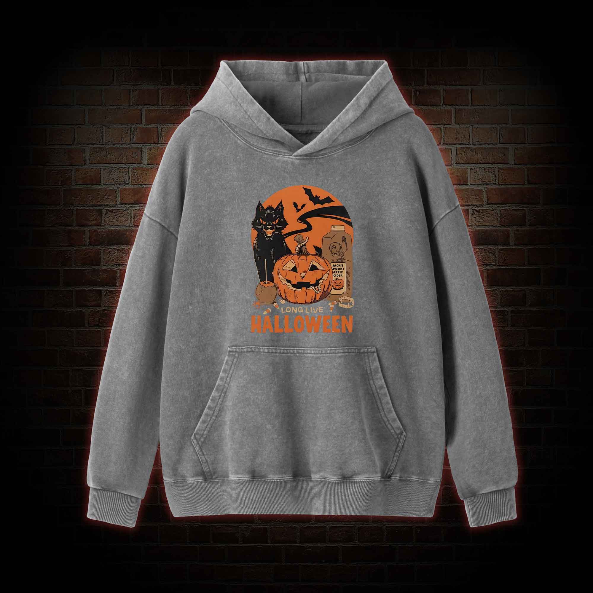 Long Live Halloween Washed Hoodie