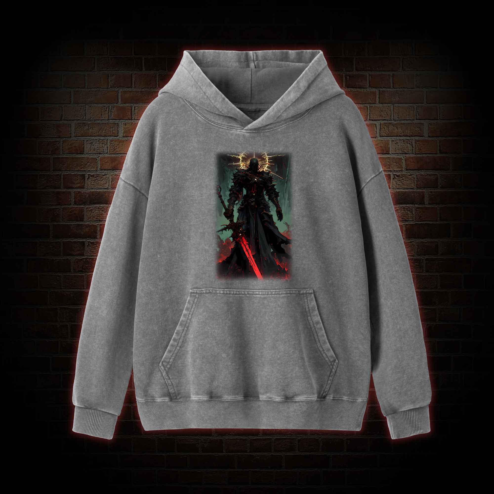 Dark Knight With Light Washed Hoodie