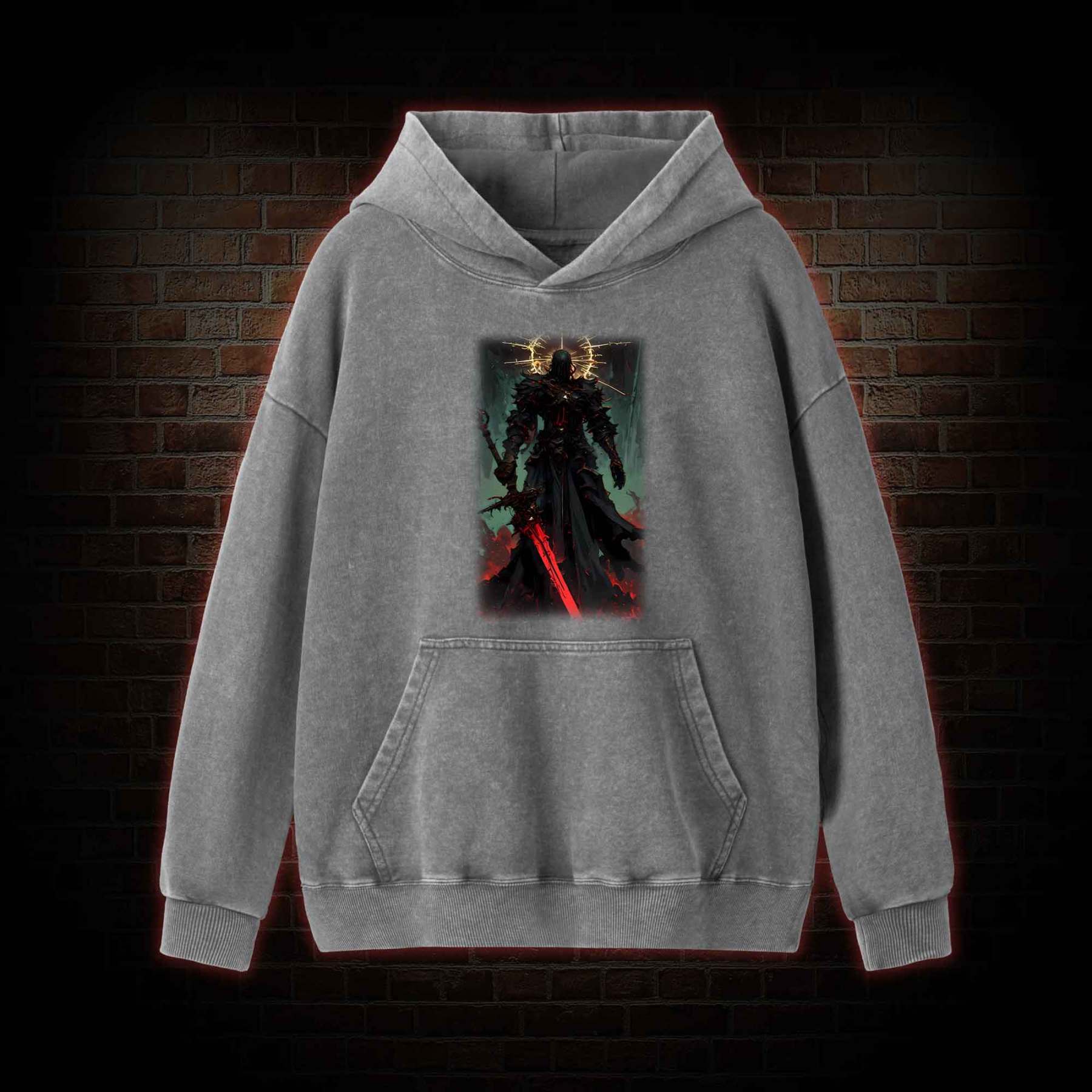 Dark Knight With Light Washed Hoodie
