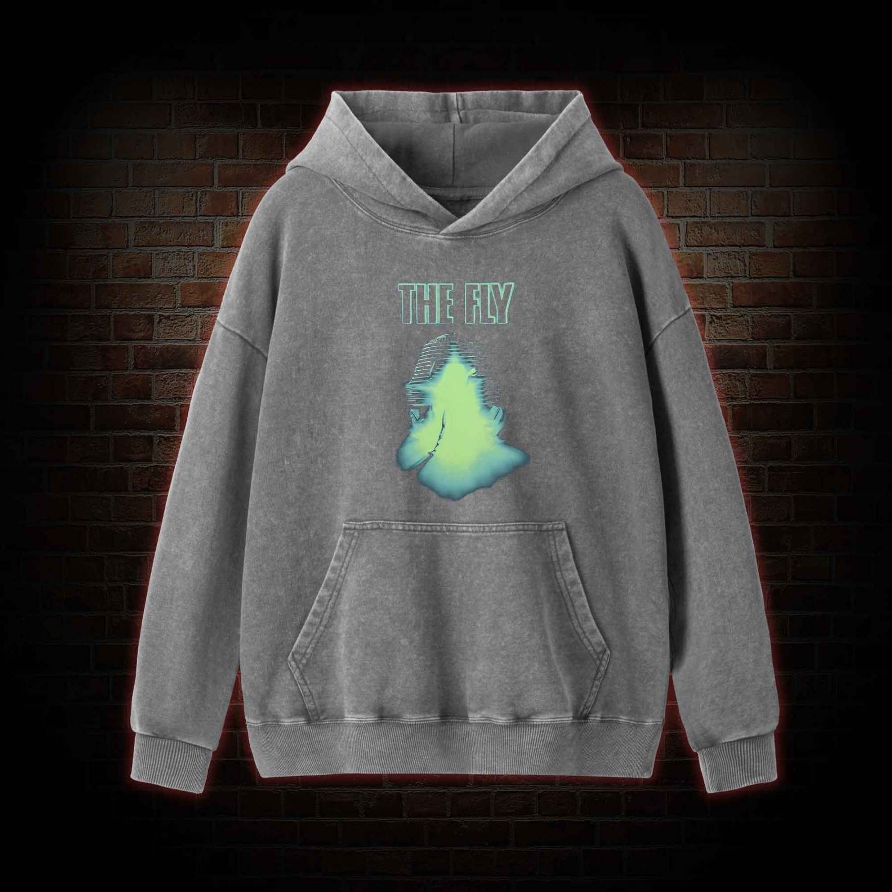 Be Afraid Be Very Afraid Washed Hoodie