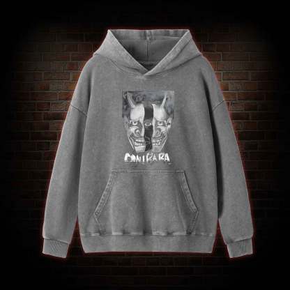 Bizarre Samurai Mask Washed Hoodie
