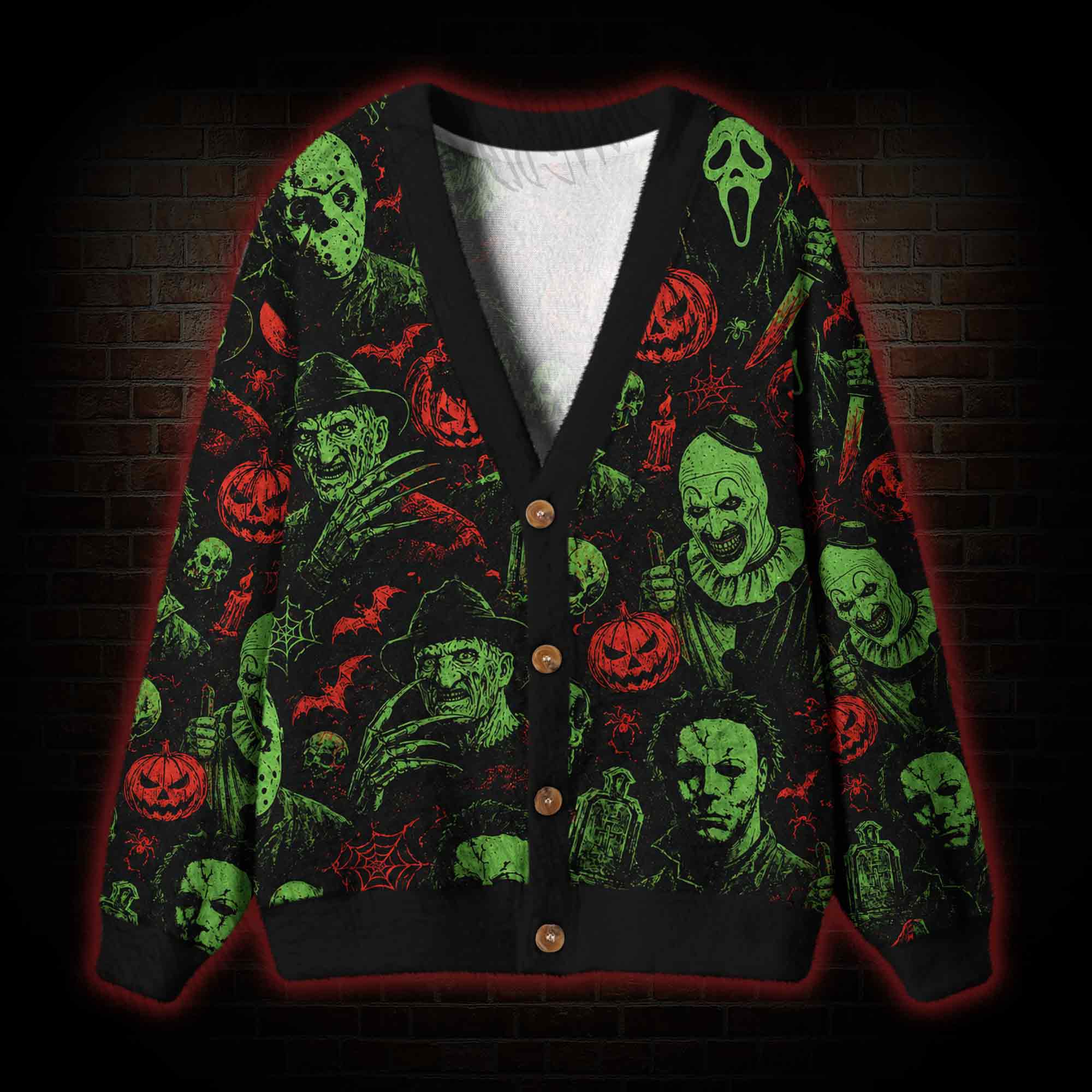 Horror Night Cardigan Sweater
