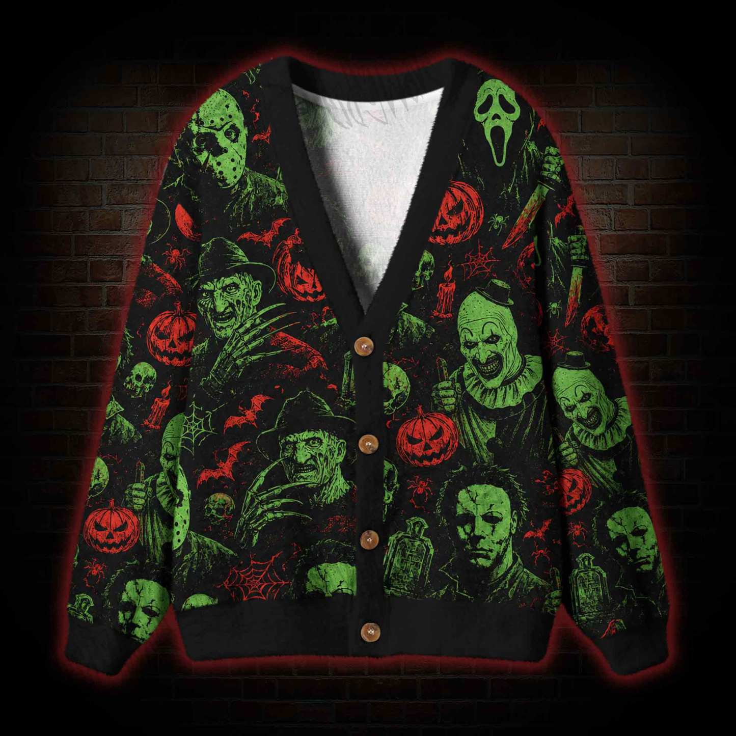 Horror Night Cardigan Sweater