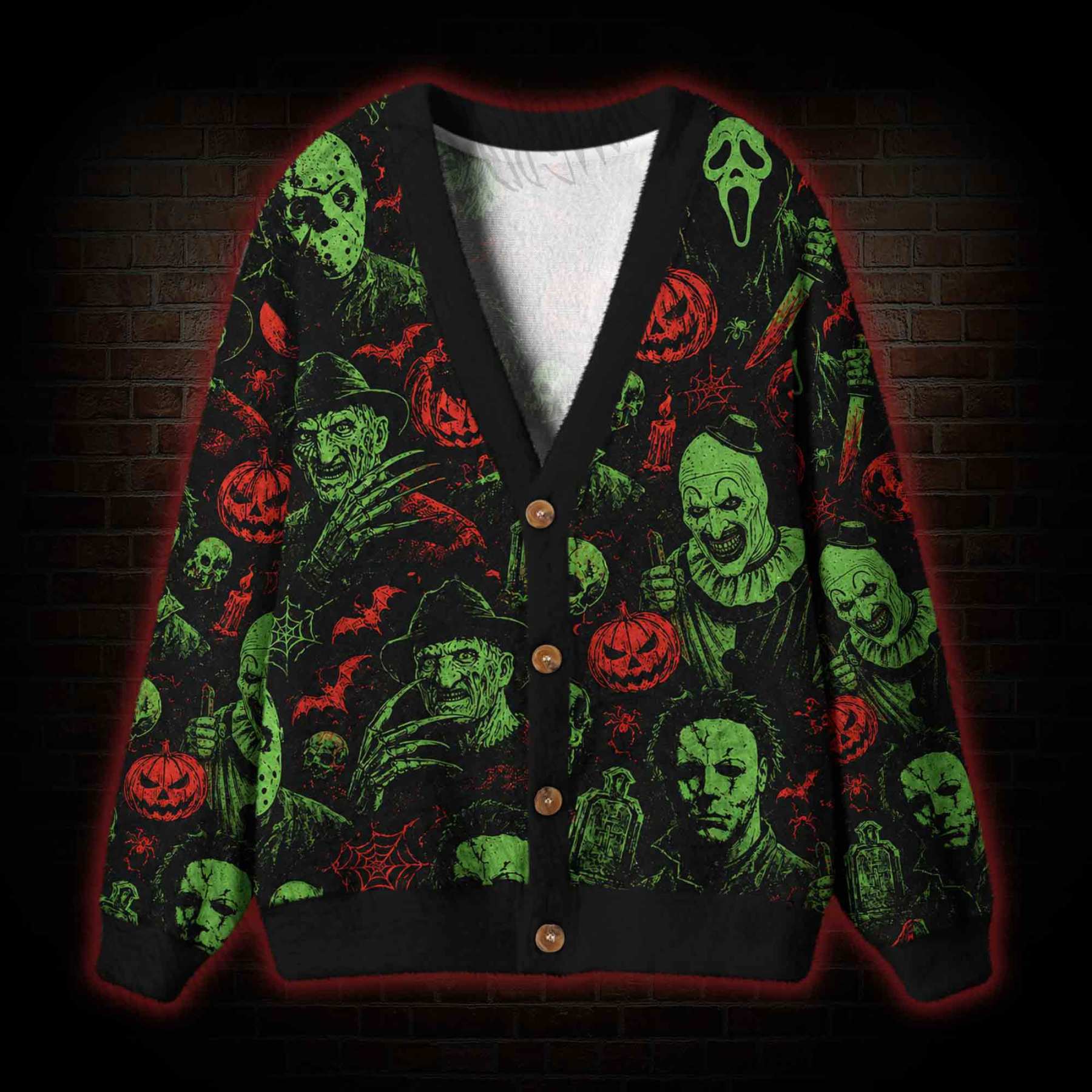 Horror Night Cardigan Sweater