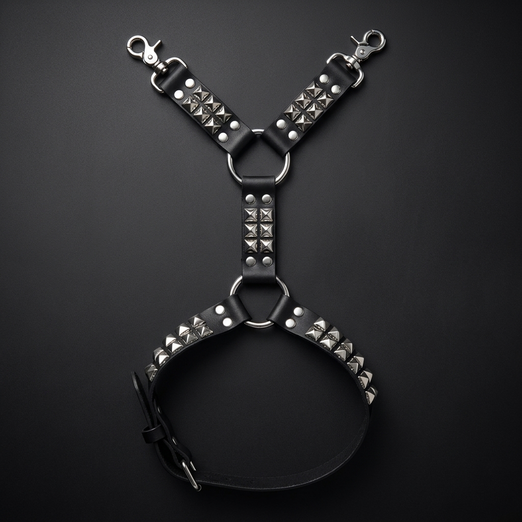Punk Goth Rock Studded Thigh Harness