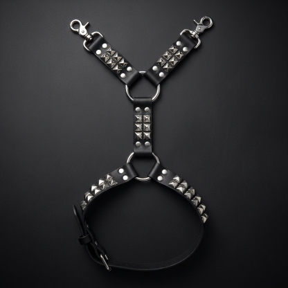Punk Goth Rock Studded Thigh Harness
