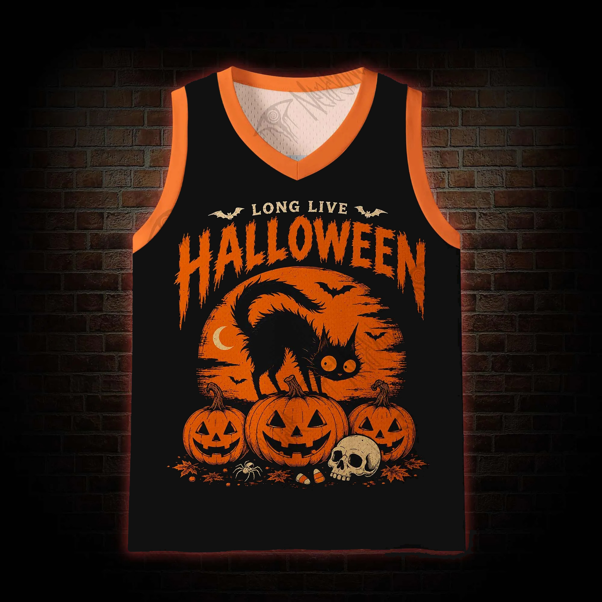 Long Live Halloween Mesh Jersey Tank Top