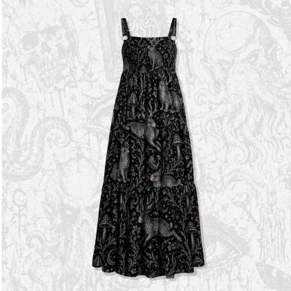Crimson-eyed Lore Wide Straps Maxi Dress
