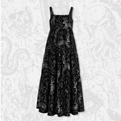 Crimson-eyed Lore Wide Straps Maxi Dress