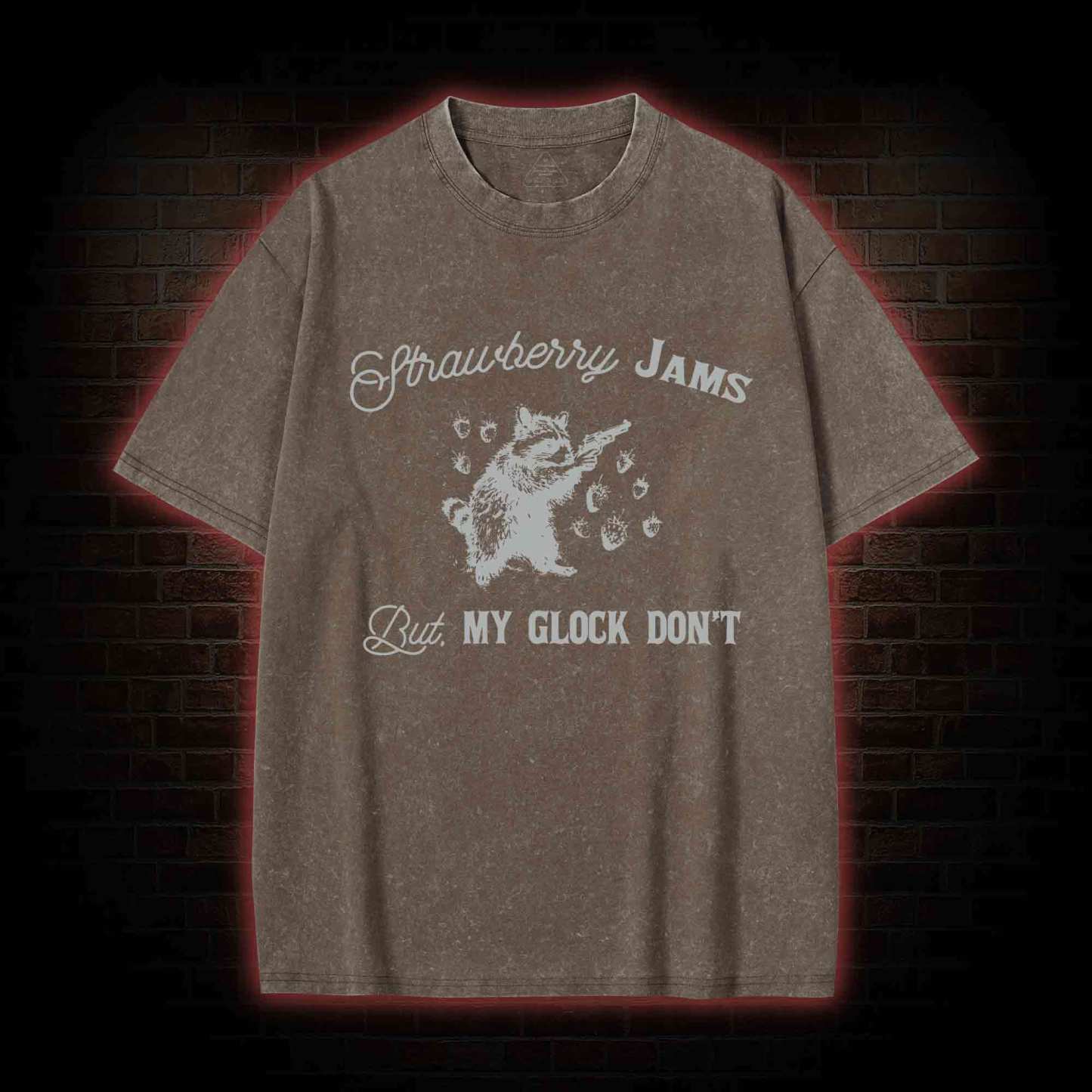 Strawberry Jams But My Glock Don't Washed T-shirt