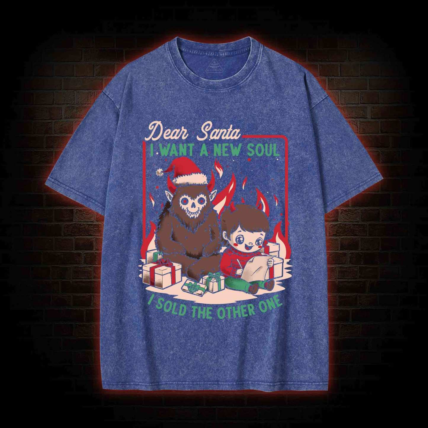 Dear Santa I Want A New Soul Washed T-shirt