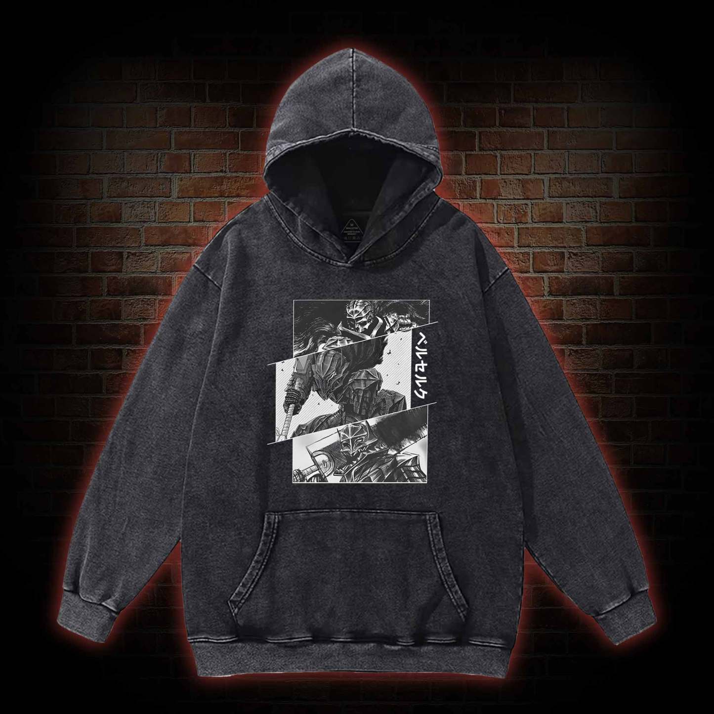 Black Swordsman Washed Hoodie