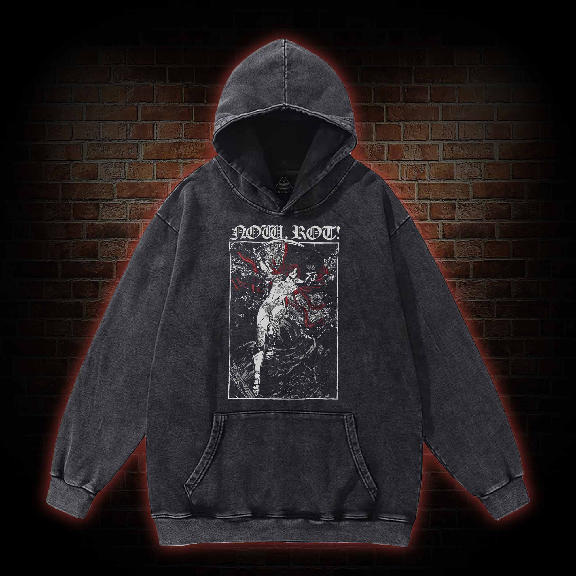 Now Rot Washed Hoodie