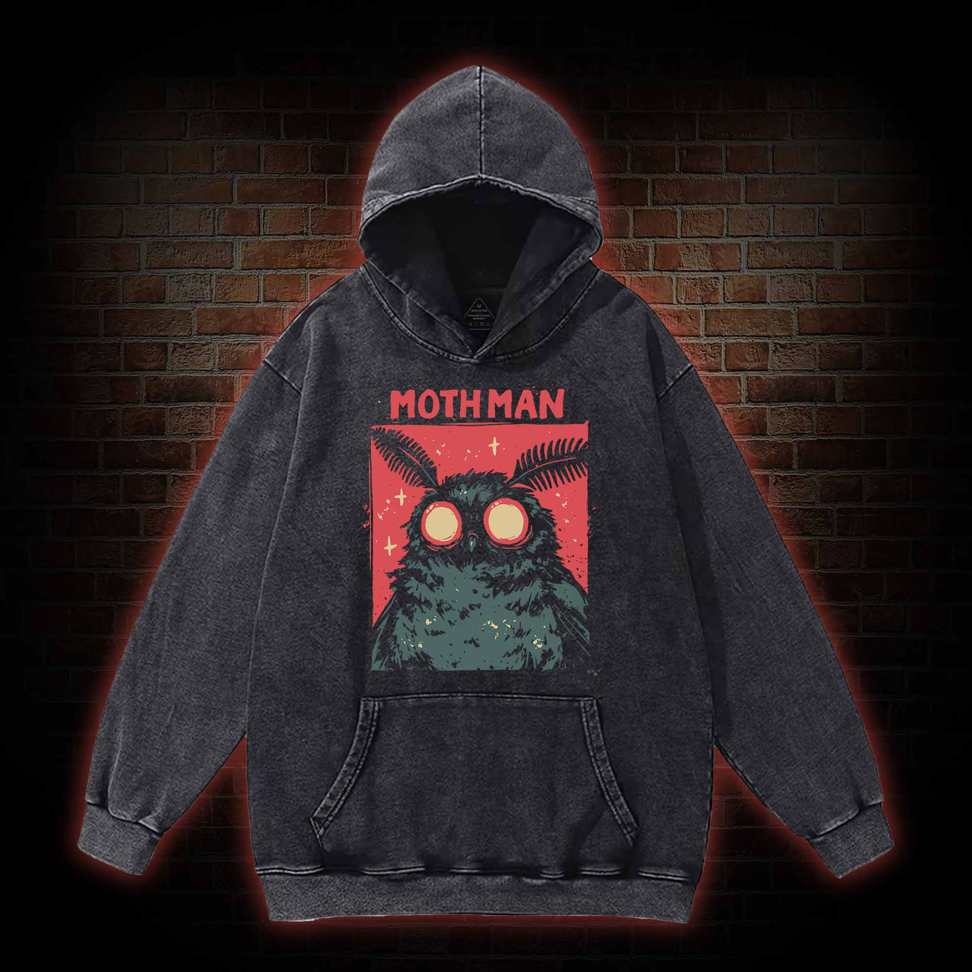 Cryptid Mothman Washed Hoodie