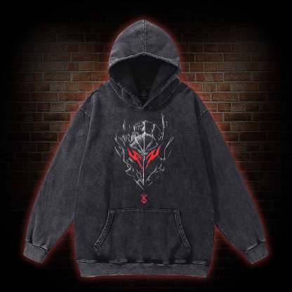 Berserker Mask Washed Hoodie