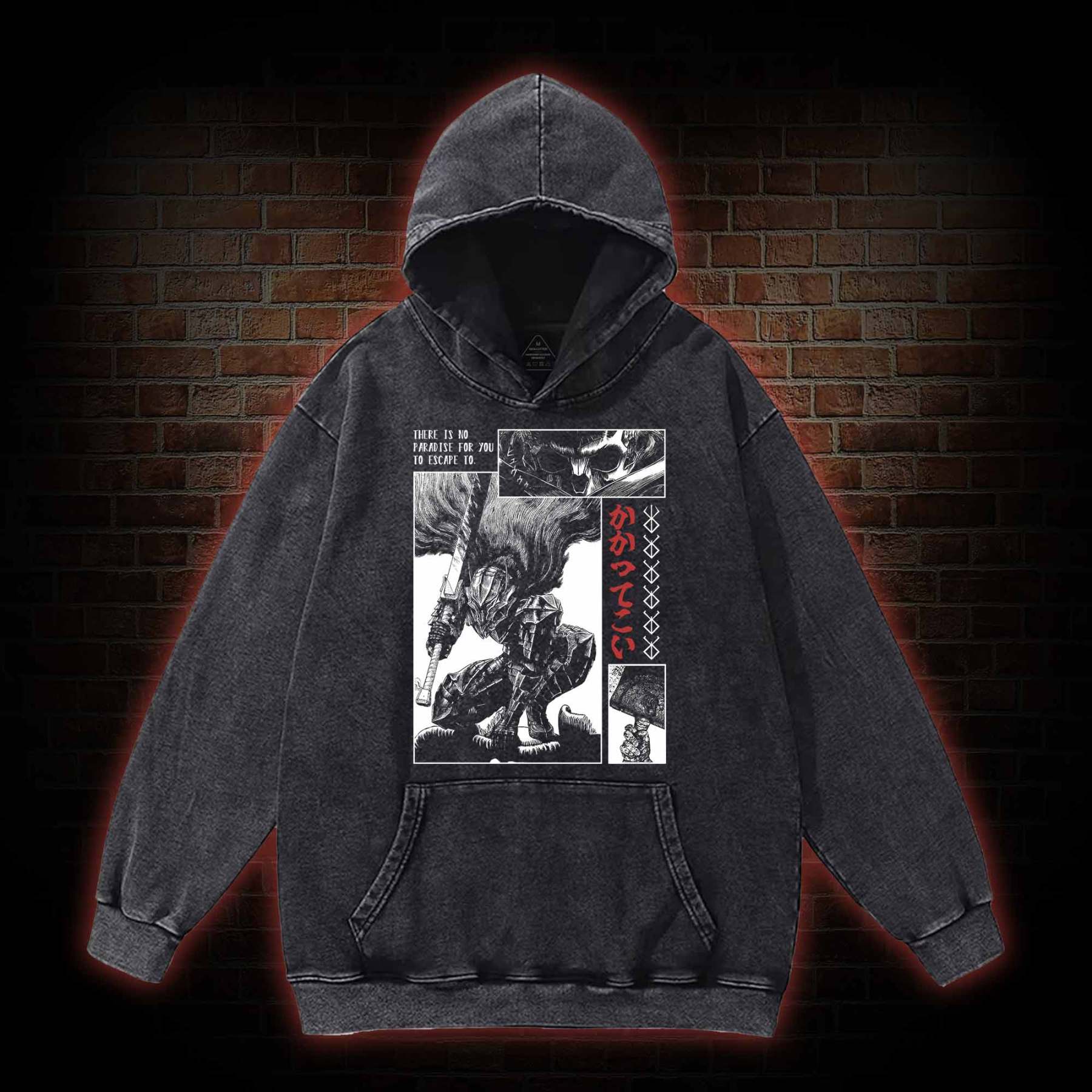 Berserk Guts Washed Hoodie