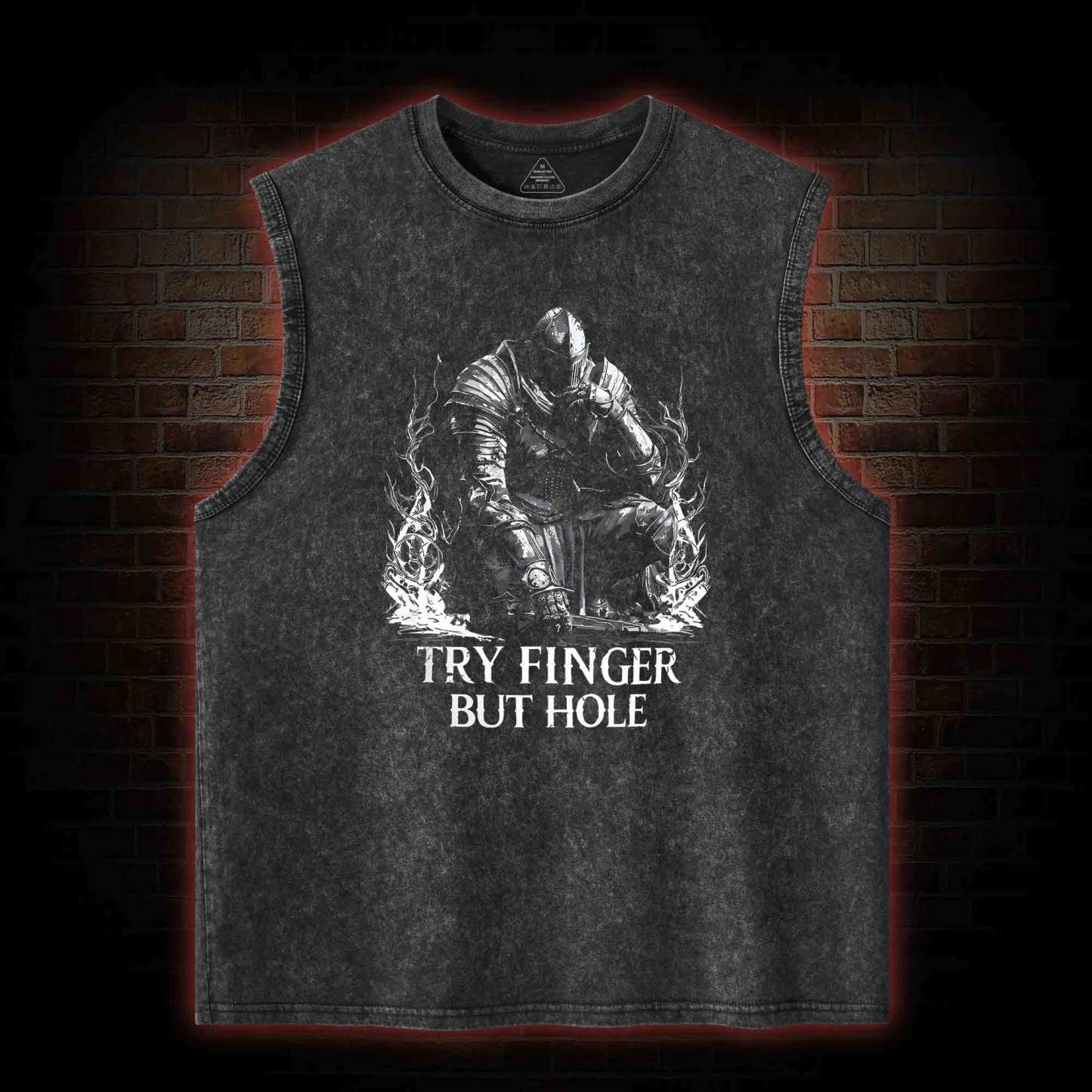 Try Finger but Hole Washed Tank Top