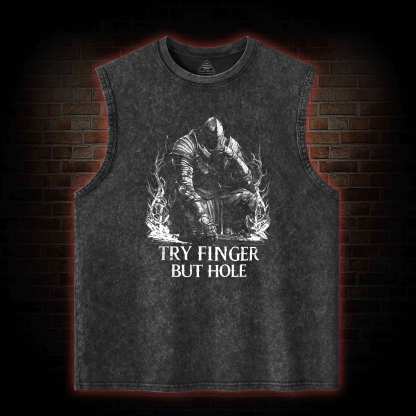 Try Finger but Hole Washed Tank Top
