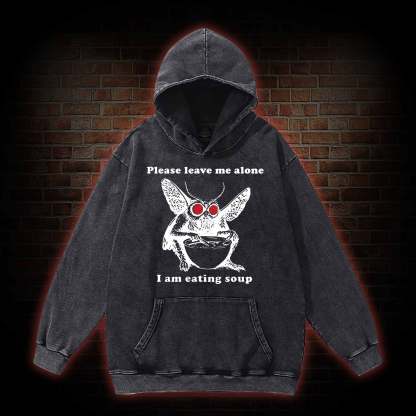 Mothman Eating Soup Washed Hoodie