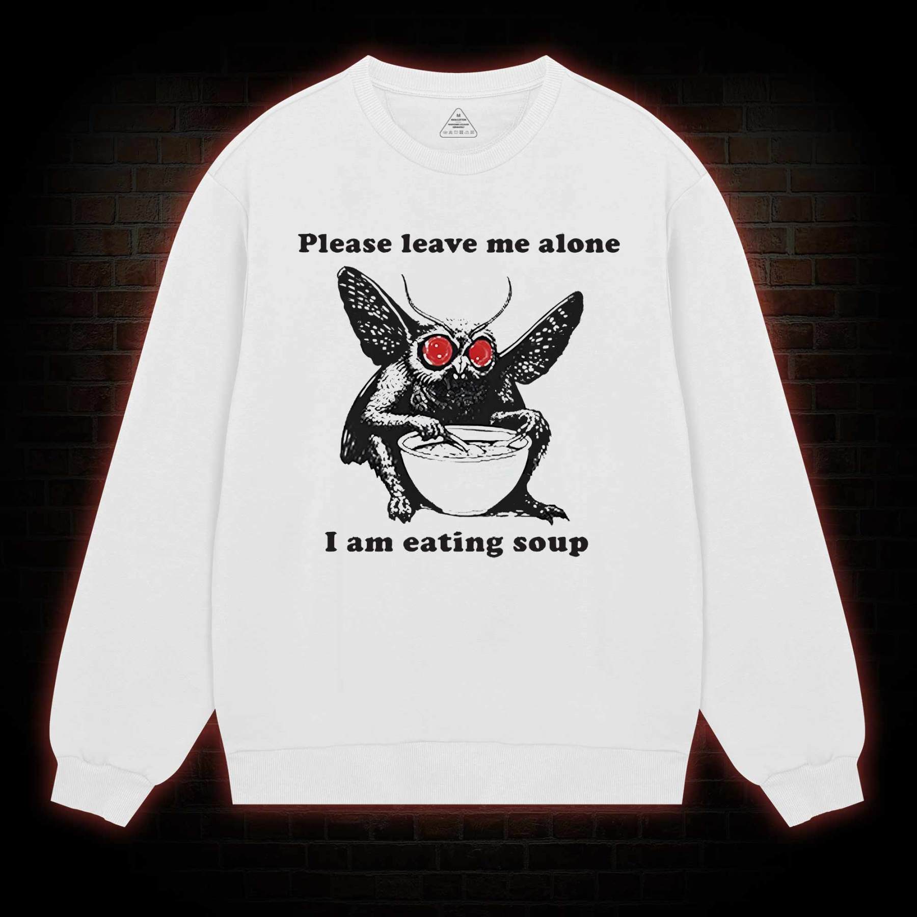 Mothman Eating Soup Sweatshirt