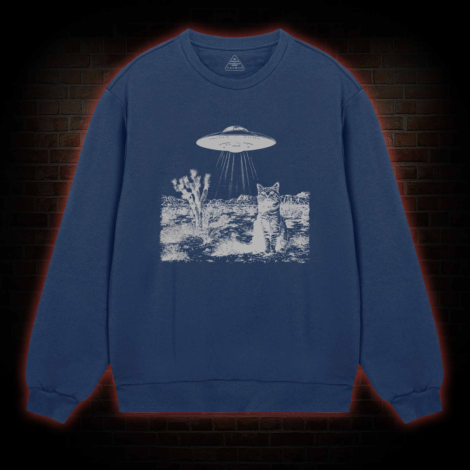 Ufo Cowboy Cat Sweatshirt