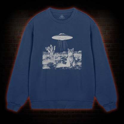 Ufo Cowboy Cat Sweatshirt
