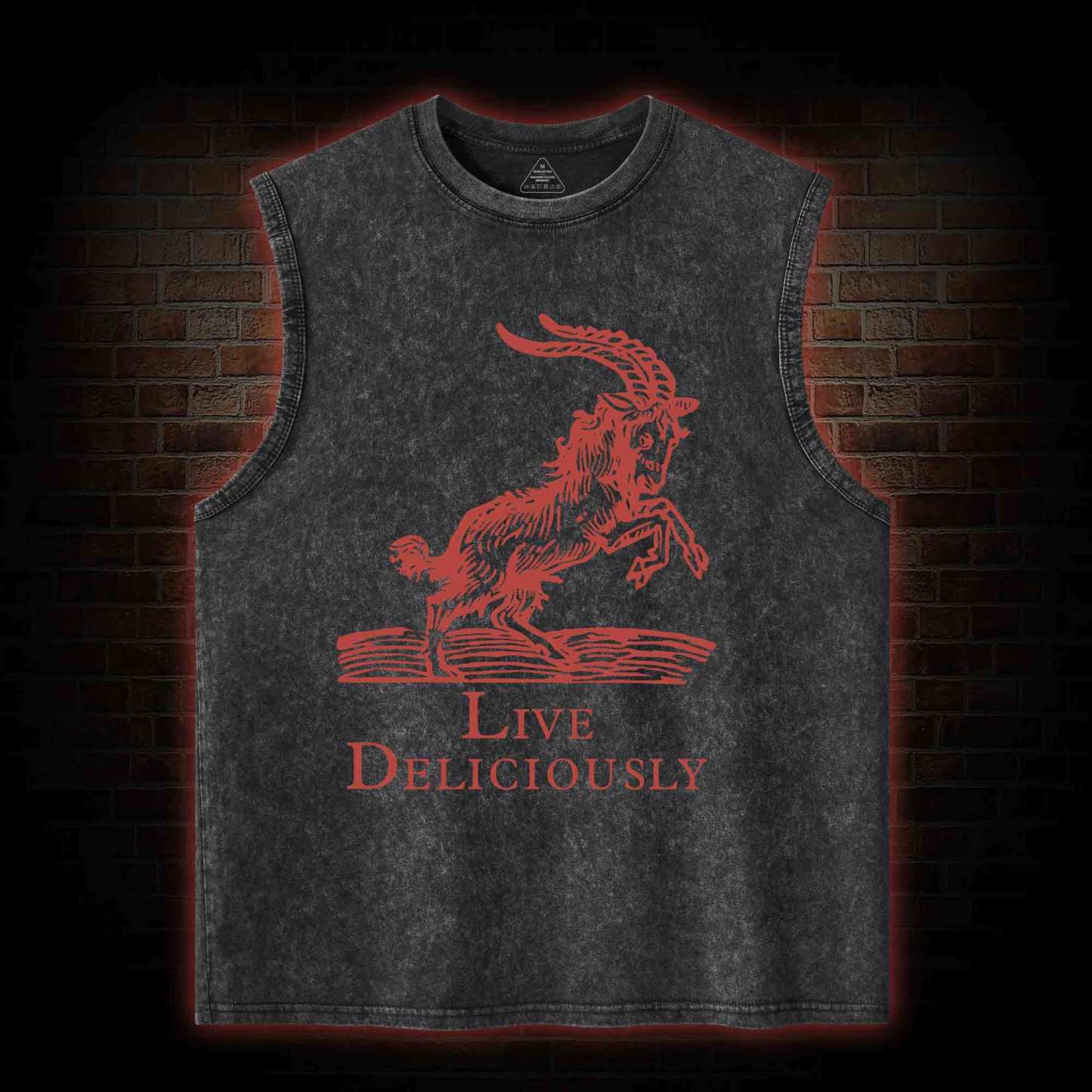 Live Deliciously Washed Tank Top
