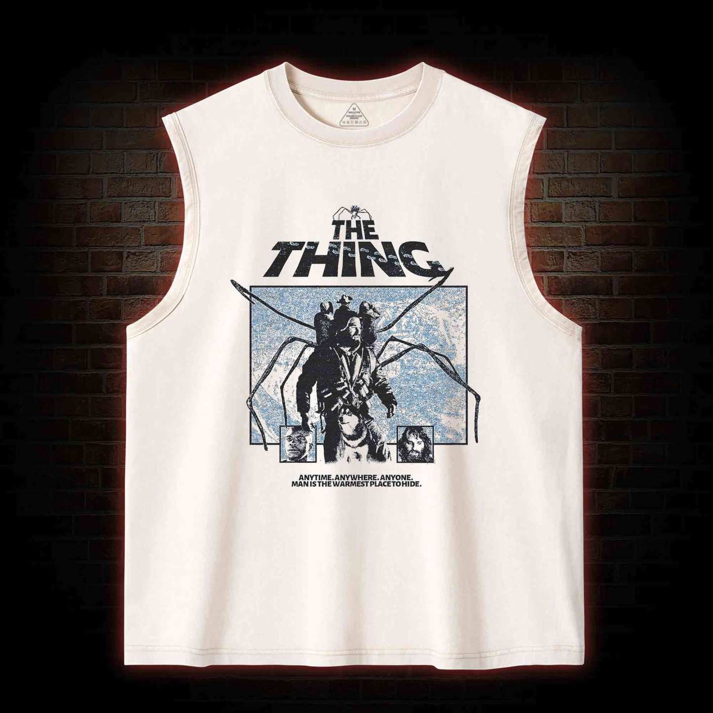 Man Is The Warmest Place To Hide Washed Tank Top