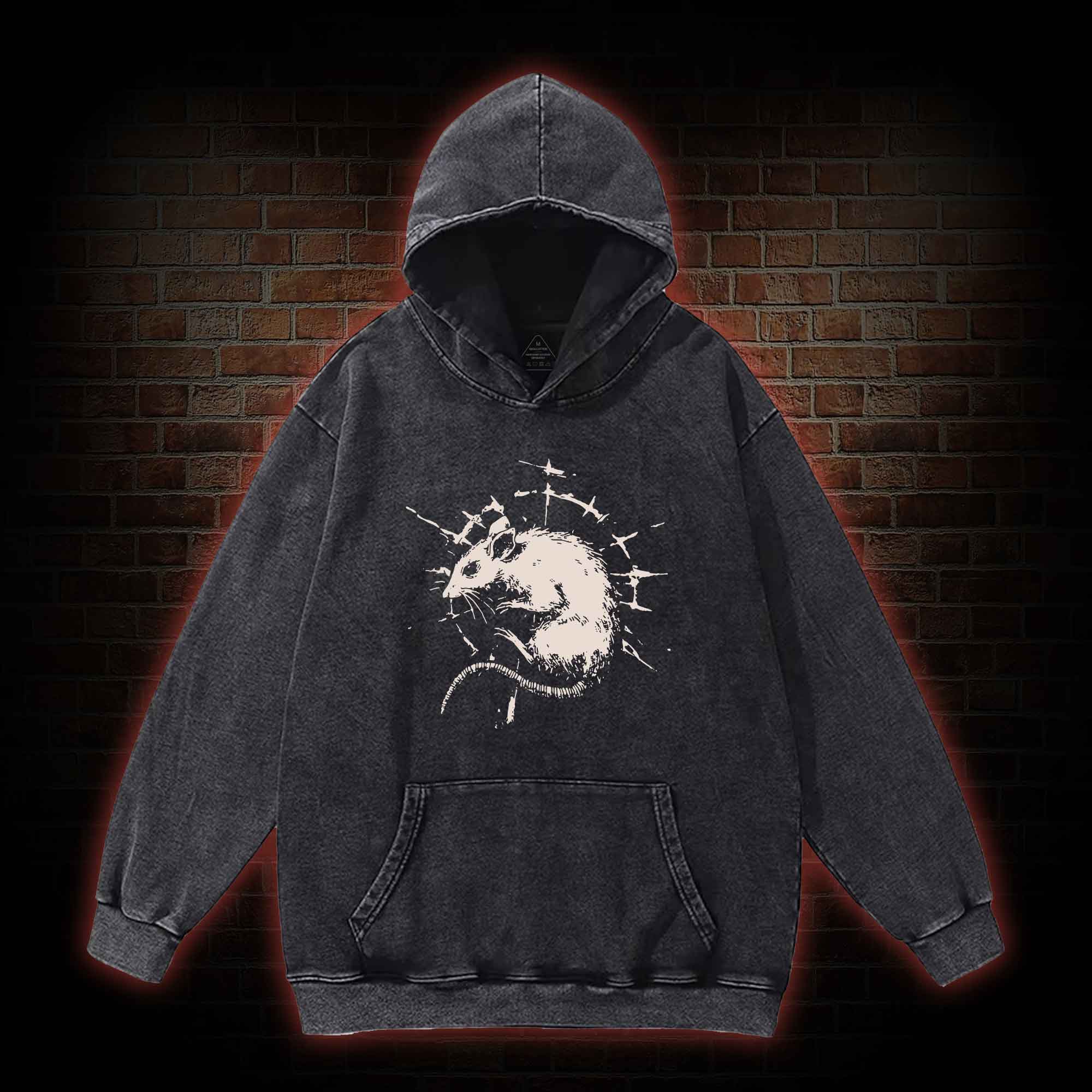 Punk Rat Washed Hoodie