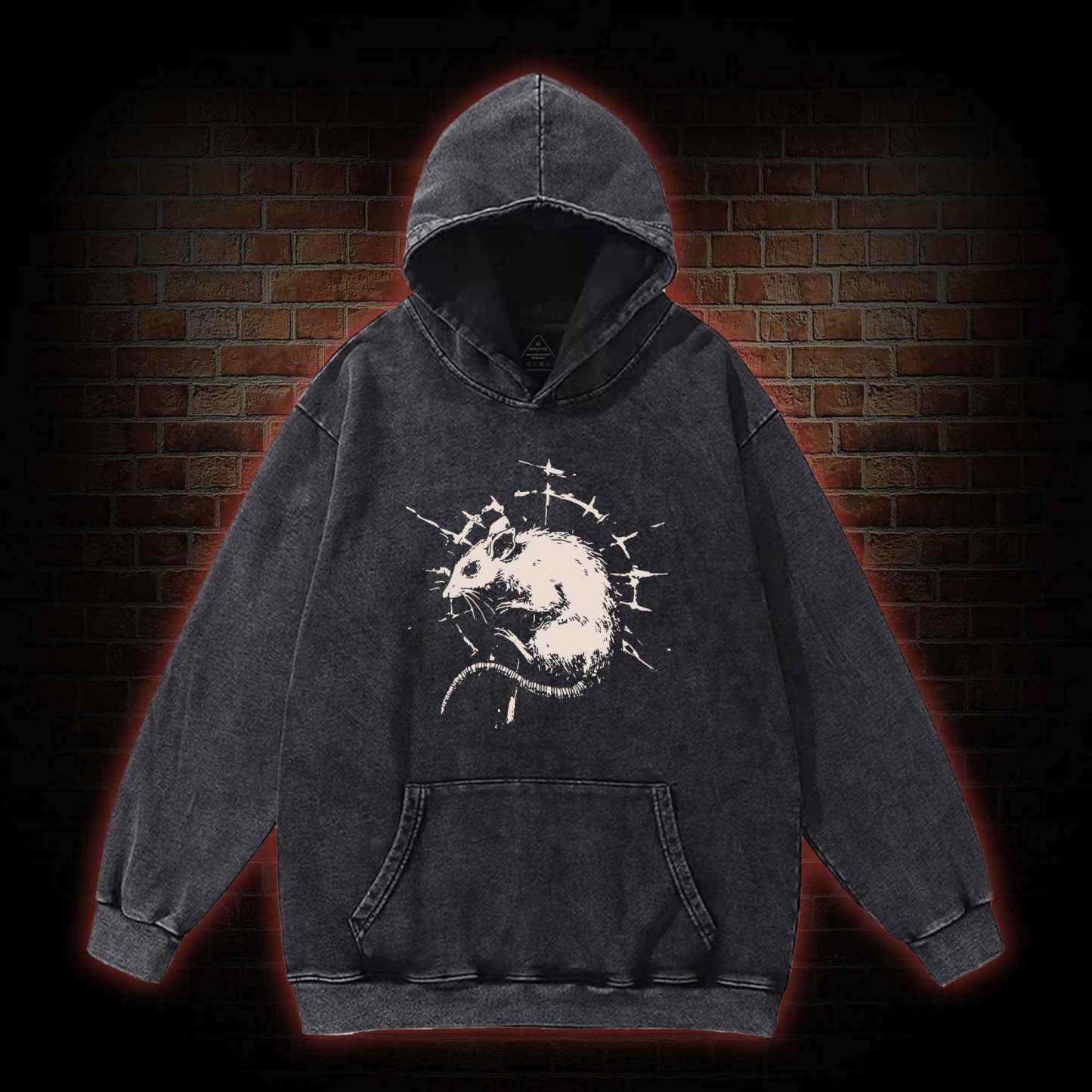 Punk Rat Washed Hoodie