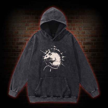 Punk Rat Washed Hoodie