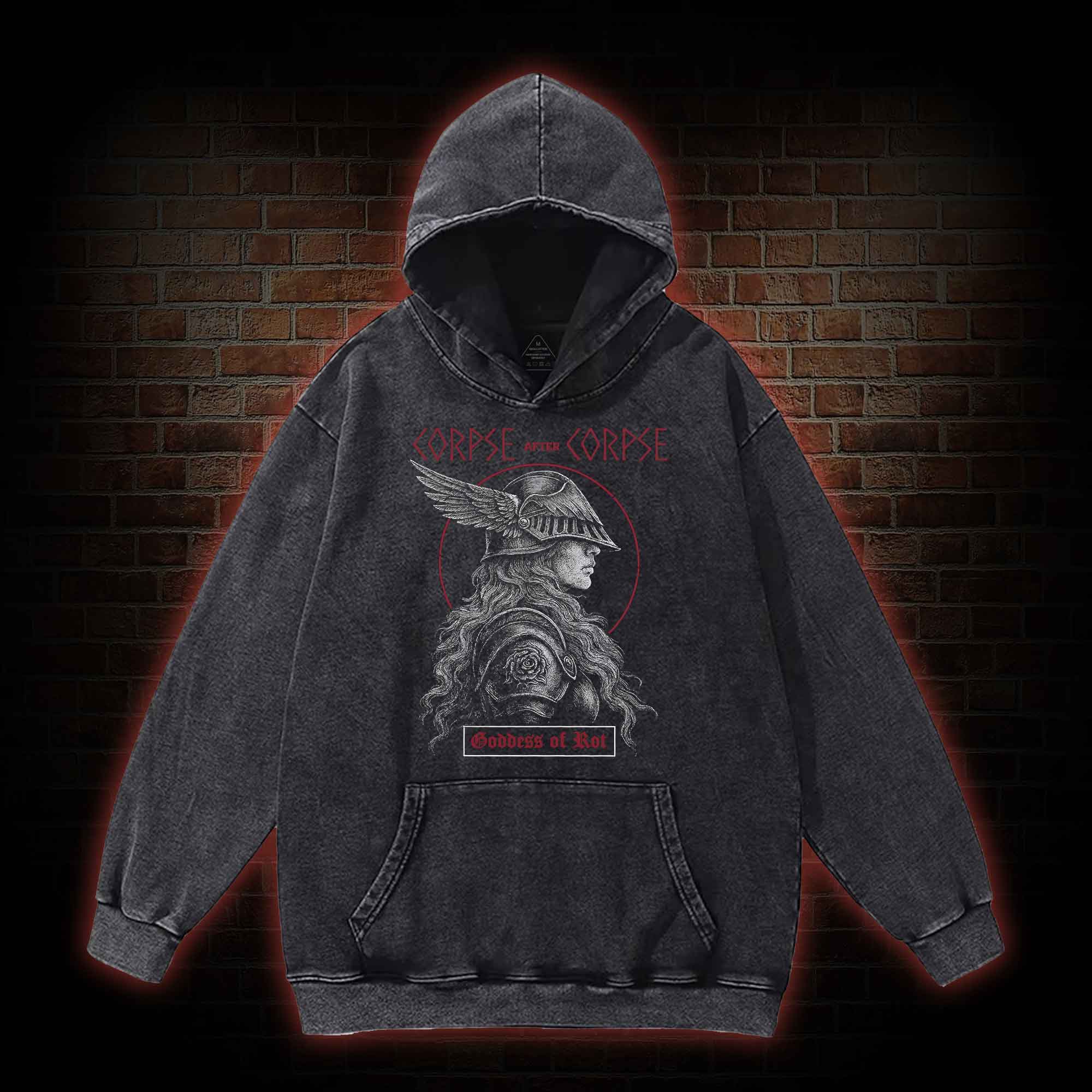 Goddess of Rot Washed Hoodie