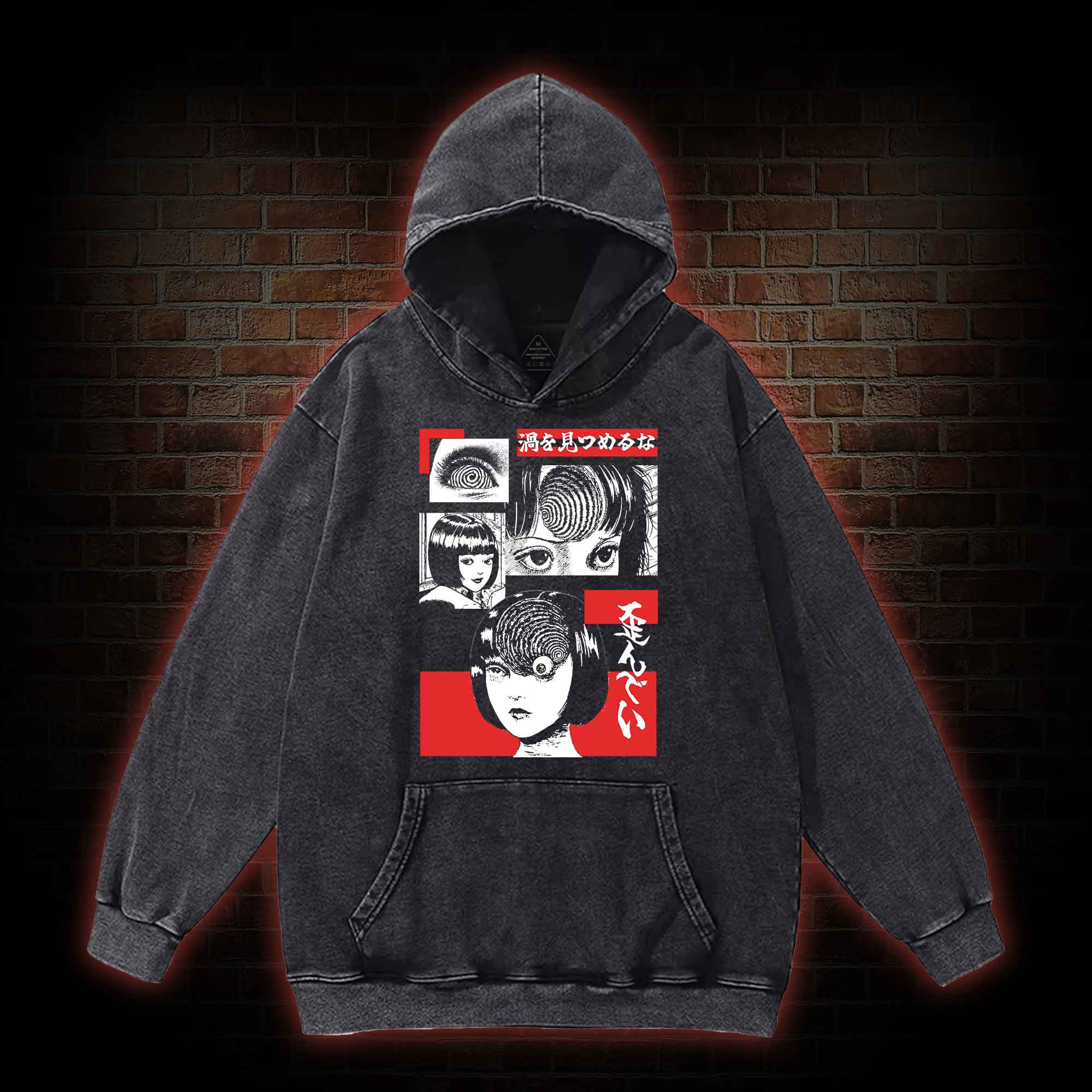 Horror Spiral Washed Hoodie