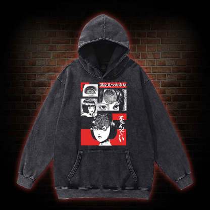 Horror Spiral Washed Hoodie