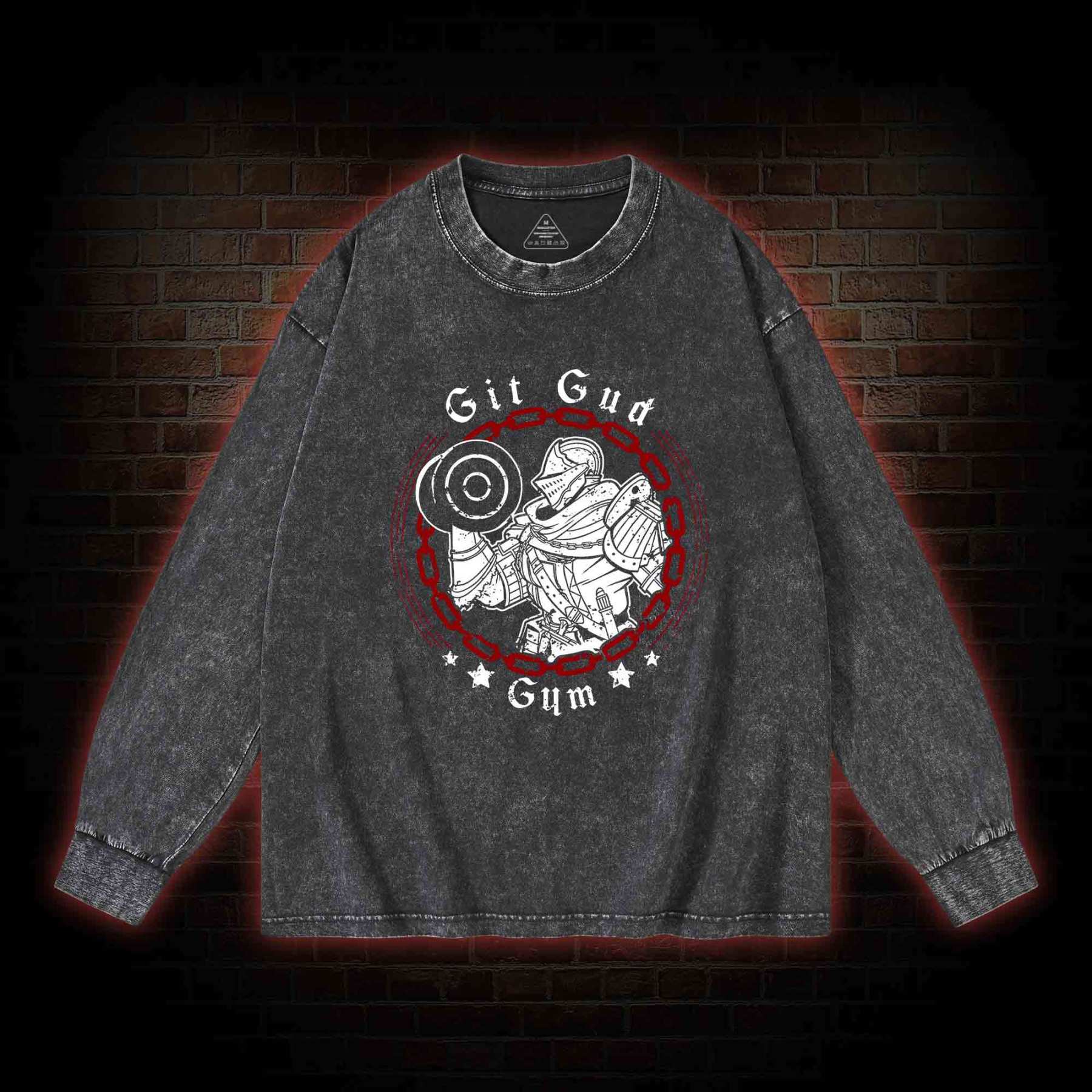 Git Gud Gym Washed Long-Sleeve T-shirt