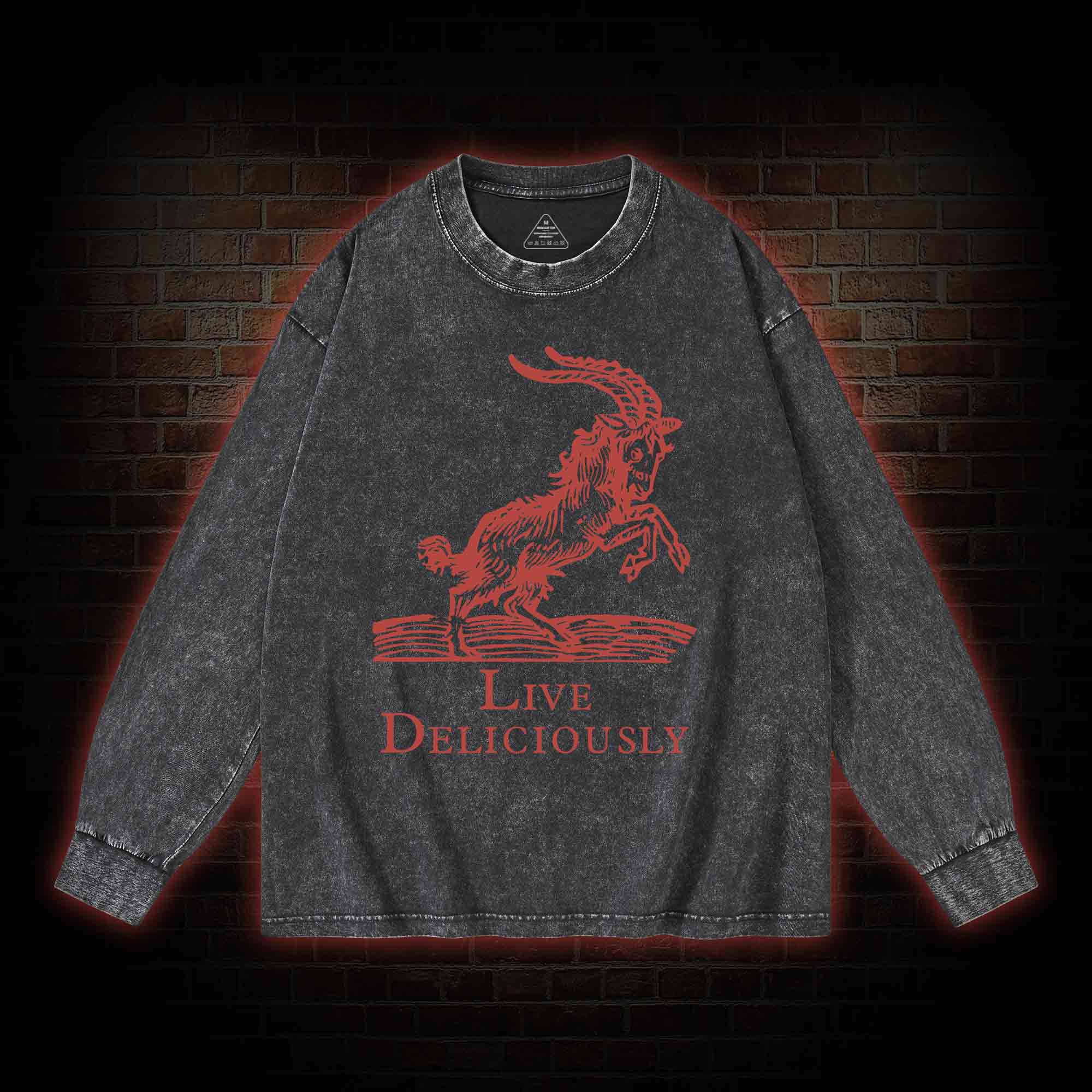 Live Deliciously Washed Long-Sleeve T-shirt
