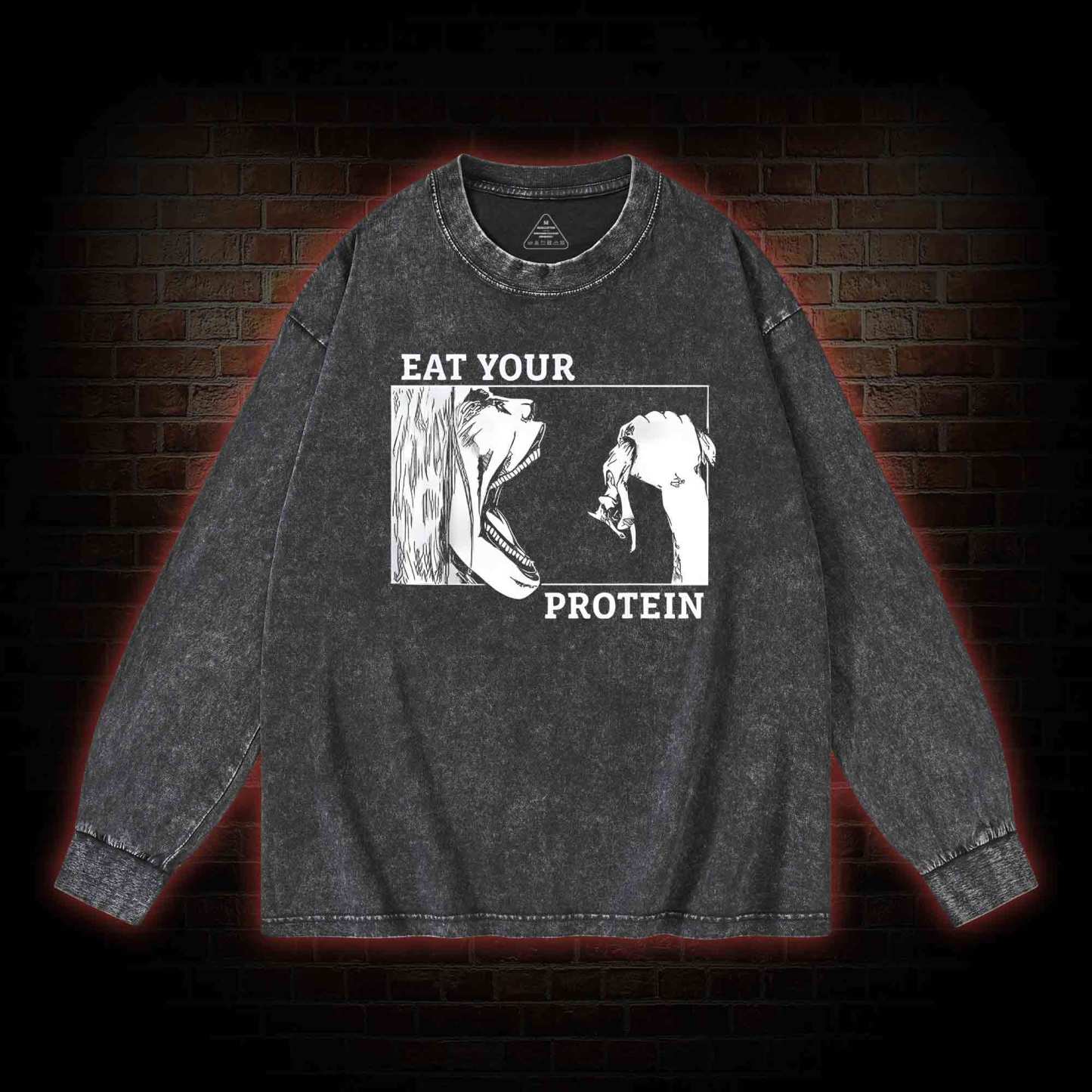 Eat Your Protein Washed Long-Sleeve T-shirt
