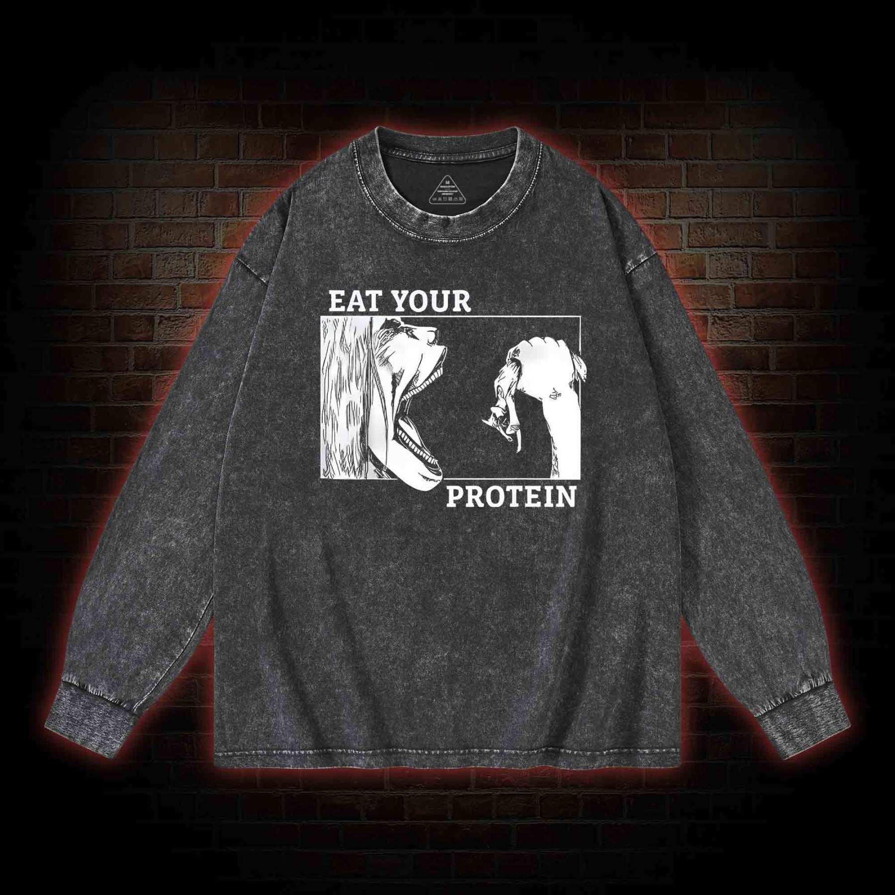 Eat Your Protein Washed Long-Sleeve T-shirt