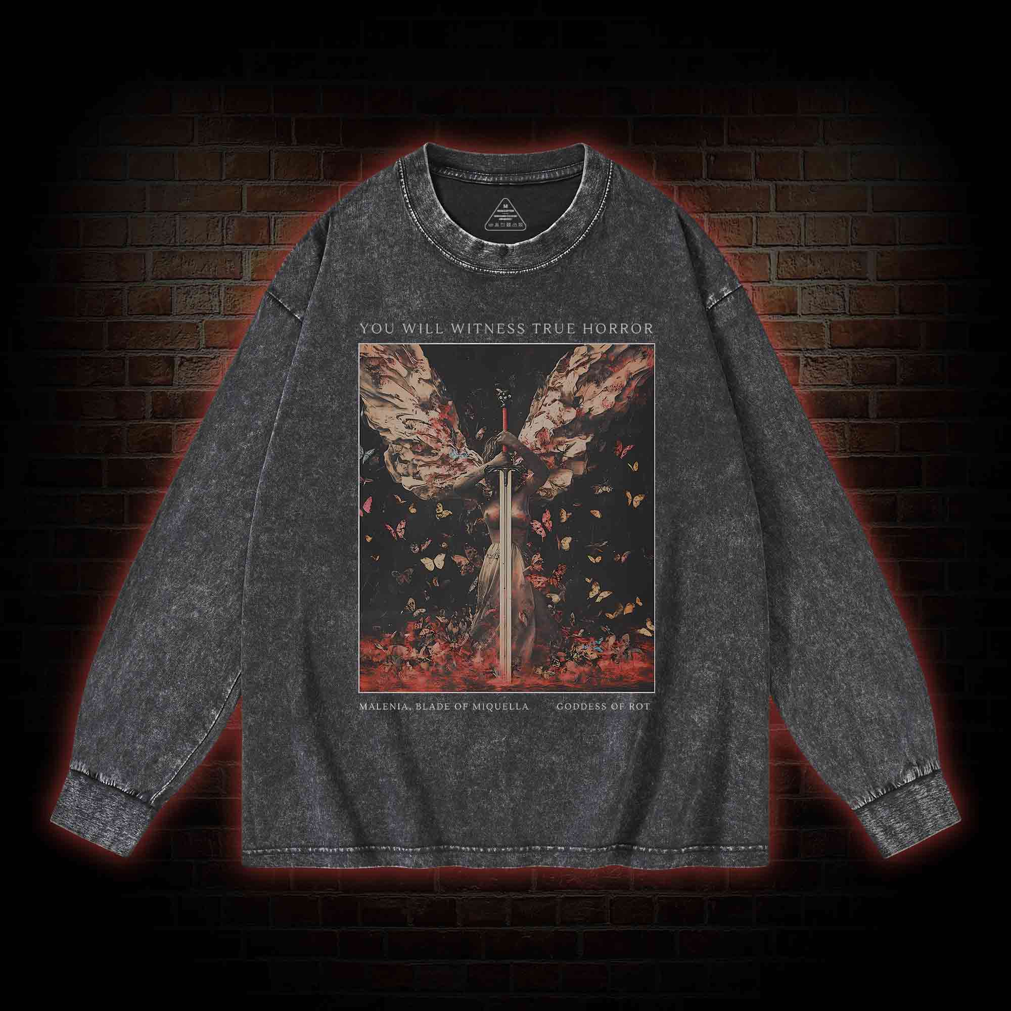 Goddess of Rot Washed Long-Sleeve T-shirt