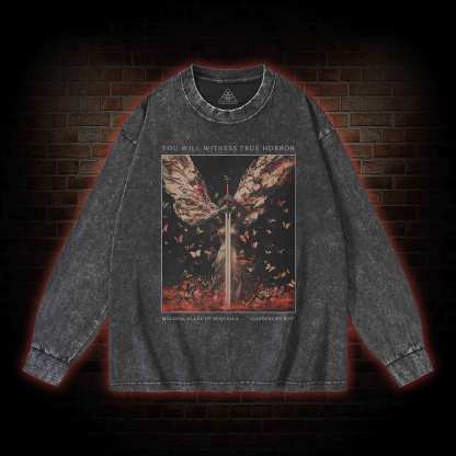 Goddess of Rot Washed Long-Sleeve T-shirt
