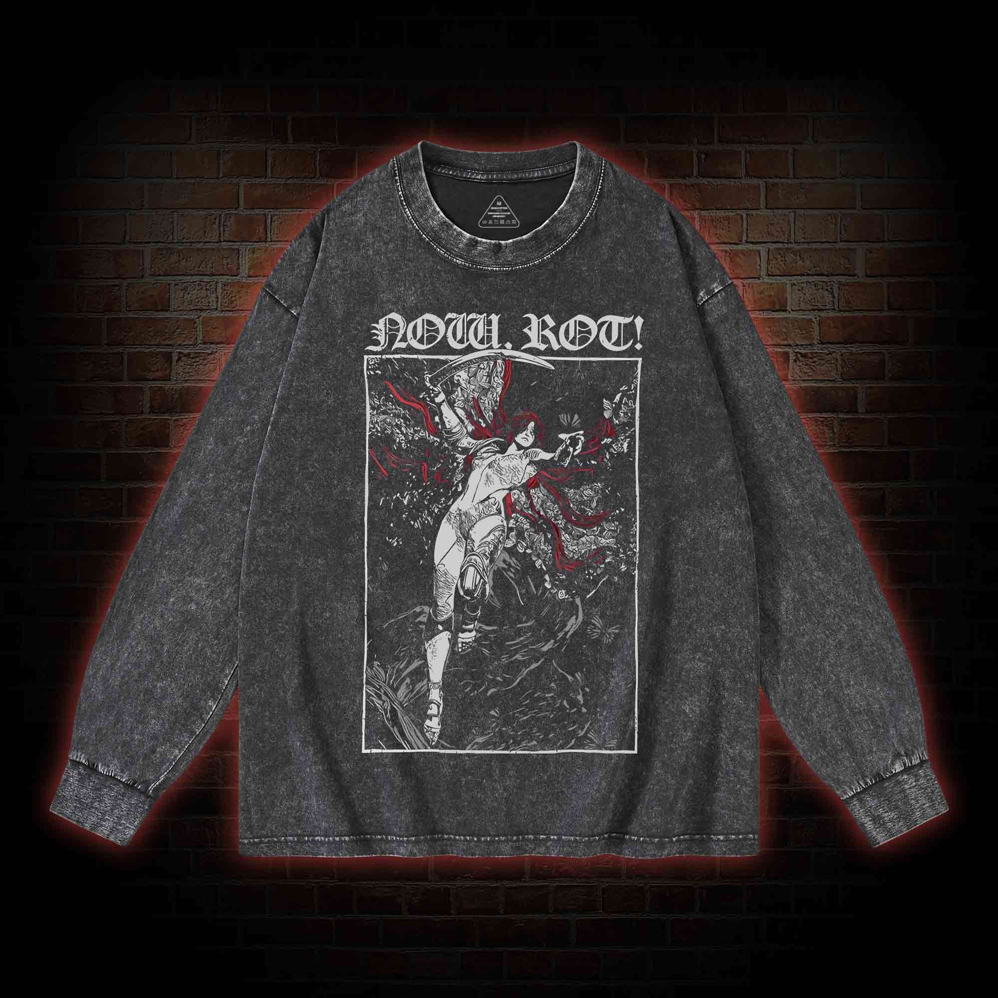 Now Rot Washed Long-Sleeve T-shirt