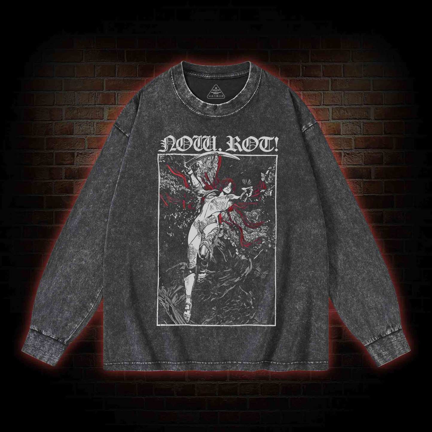 Now Rot Washed Long-Sleeve T-shirt